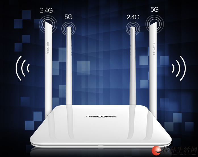 闲置4根天线的无线路由器出售,2.4G和5G双频