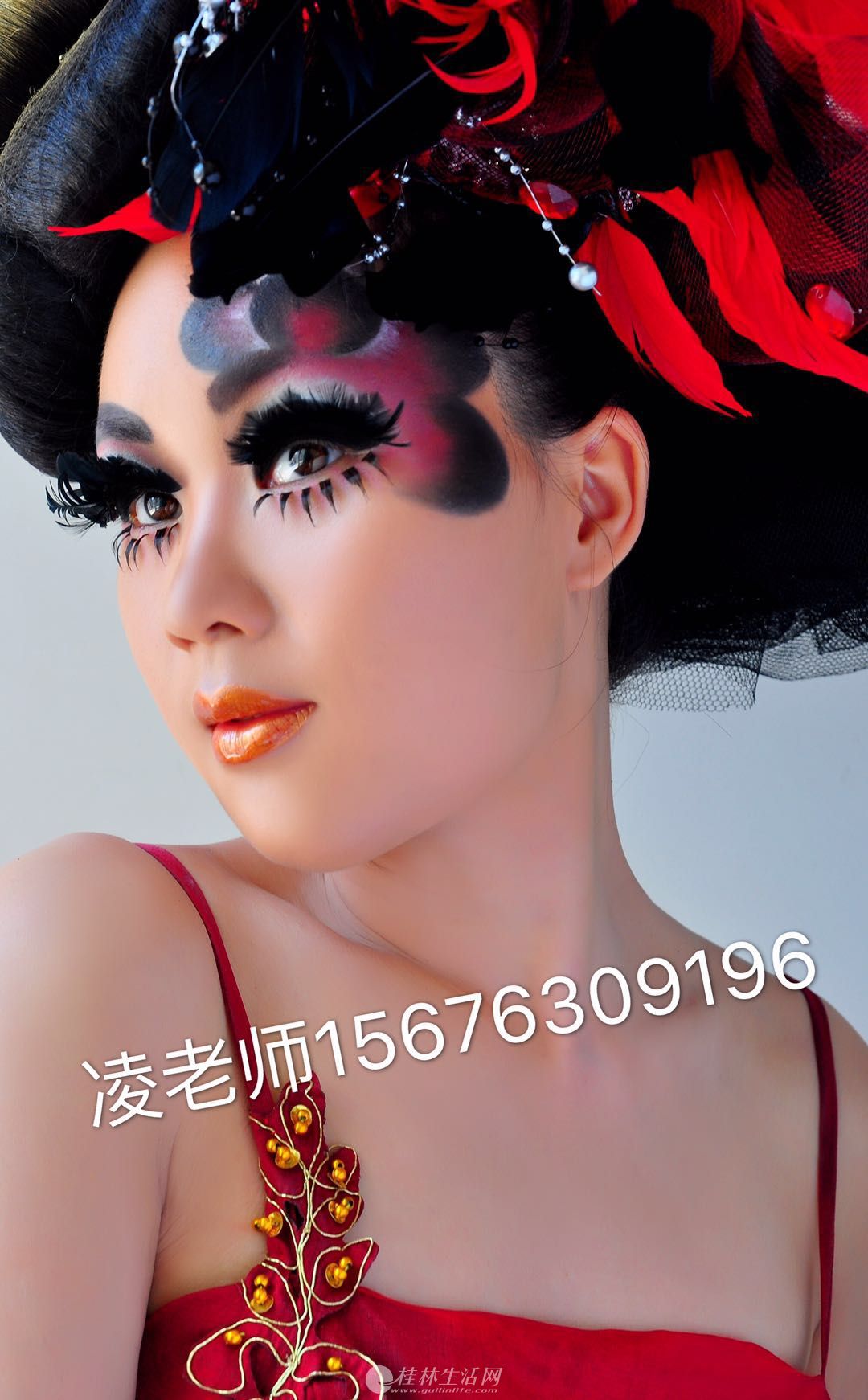 零基础学化妆,一对一教学,桂林第六感CIP国际
