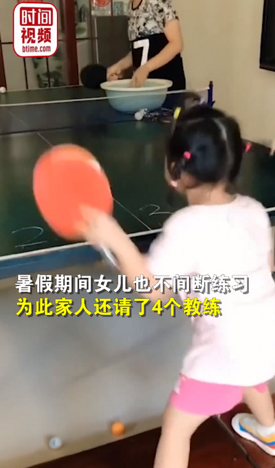 5岁女孩边哭边打乒乓球曾得第一，球技令网友惊叹!插图2