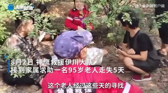 河南95岁老人走失5天，在其祖坟附近找到!老人：这里是俺家插图