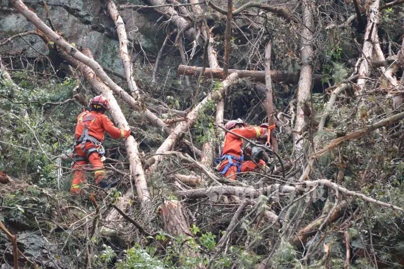 广西一男子失足摔落悬崖