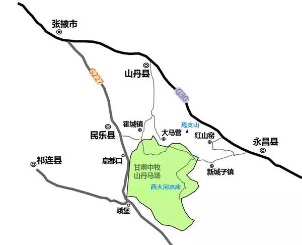 自驾线路: 张掖→山丹县城(土佛寺)→山丹长城→焉支山→马场总场