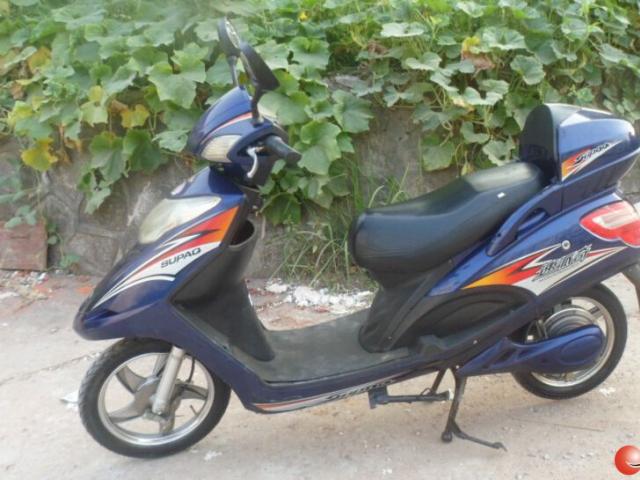 过几天去苏州,95成新宝蓝色连体速派奇电动车便宜急售