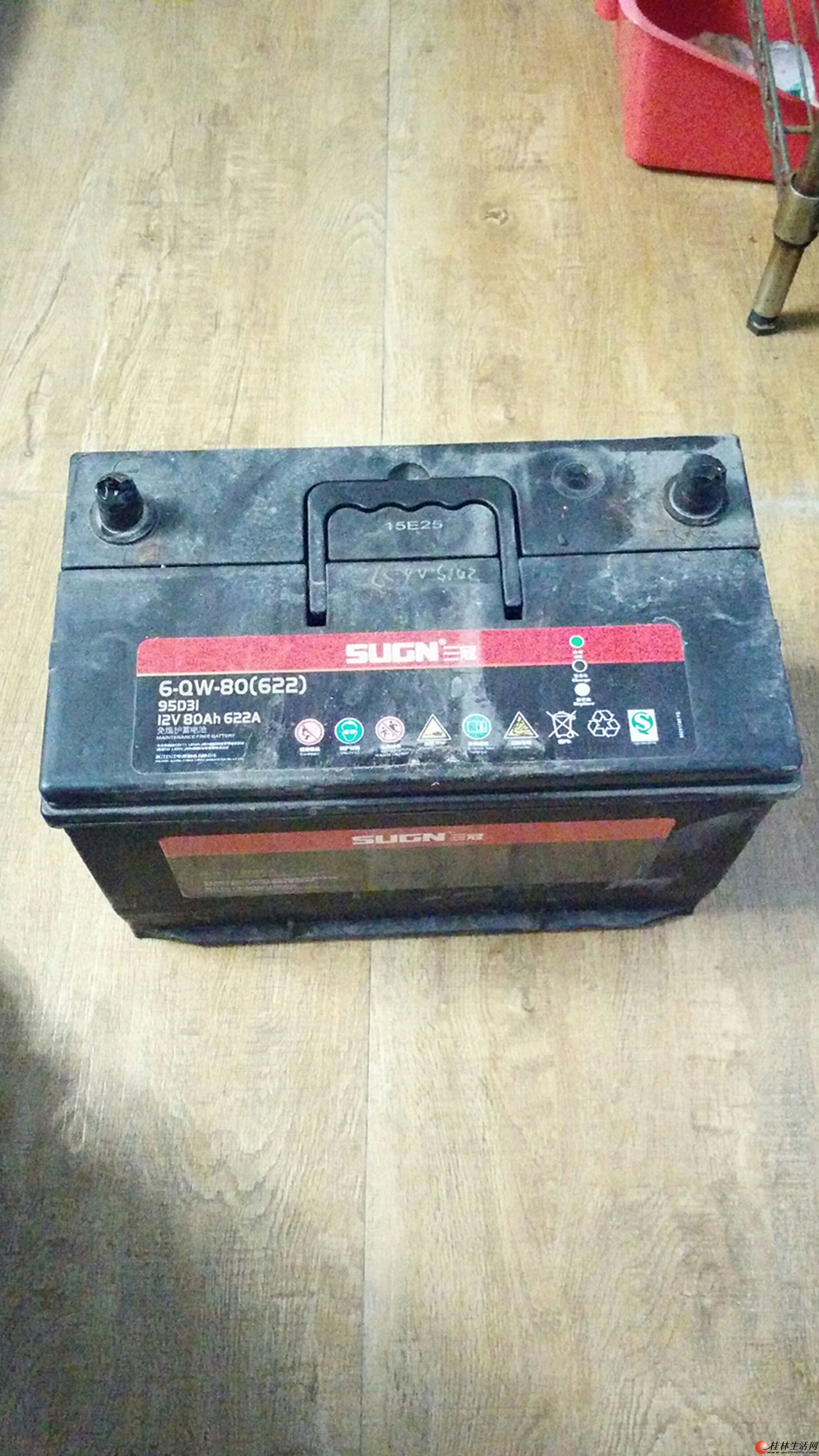 出售二手三冠12v80a汽车蓄电池 - 桂林汽车配件信息 汽车配件 - 桂林