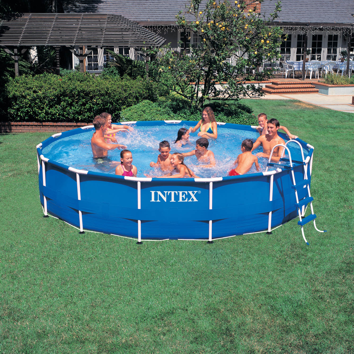 intex 家庭框架游泳池 支架水池套装 豪华泳池 457×91cm